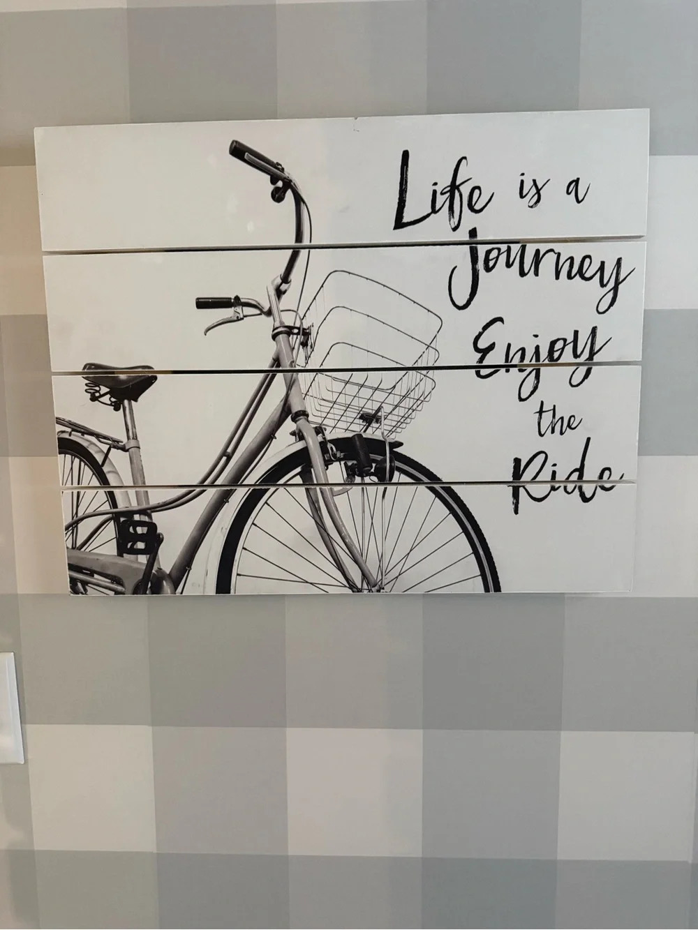 Black & White Bicycle Wall Art - 